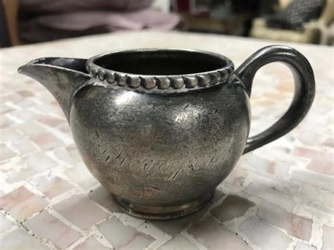 Pewter Creamers Small Pewter Pitcher Vintage International Pewter