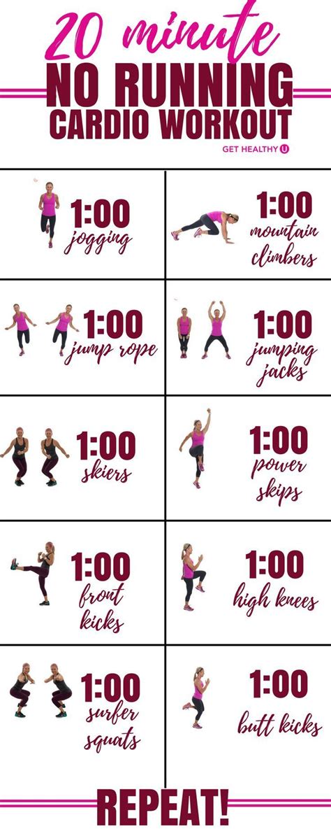Fat burning workouts should be about more than just doing exercises to make you pour with sweat. 20-Minute No-Running Cardio Workout | Cardio, Burn ...