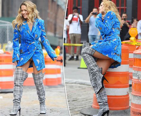 Rita Ora Flashes Boobs As Braless Dress Slips Down On Camera Daily Star