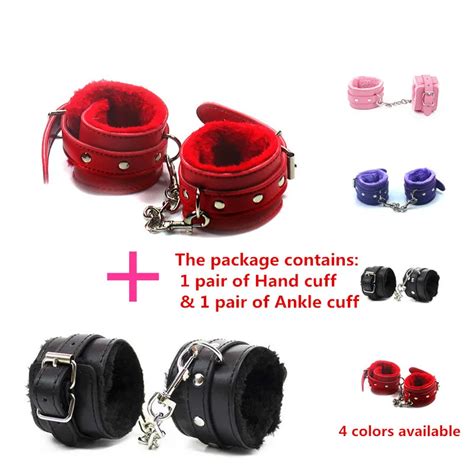 4 In 1 Bdsm Adult Game Hand Ring Cuff And Ankle Cuffs Restraint Bondage