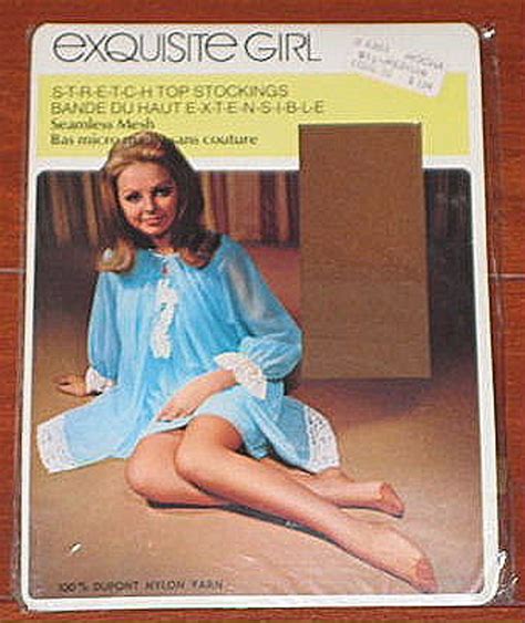 Vintage Nylon Stockings Exquisite Girl Stretch Top Stockings Etsy