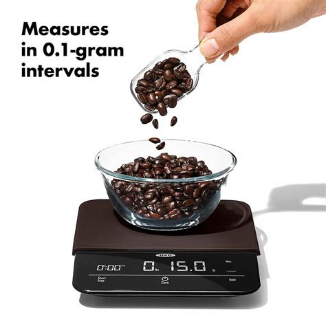 Oxo Precision Coffee Scale With Timer Slim Design 6 Lb Black