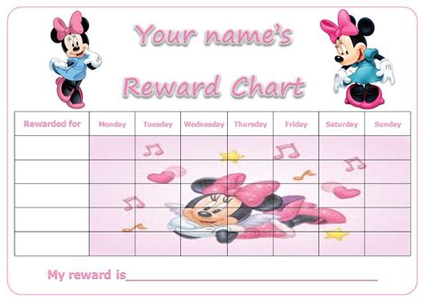 Personalised Minnie Mouse Reward Potty Training Chart 6
