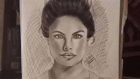 Priyanka Chopra Pencil Portrait Sketch How To Draw Priyanka Chopra Youtube