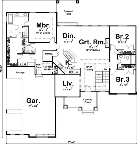 1 Story Traditional House Plan Stafford New House Plans Dream House