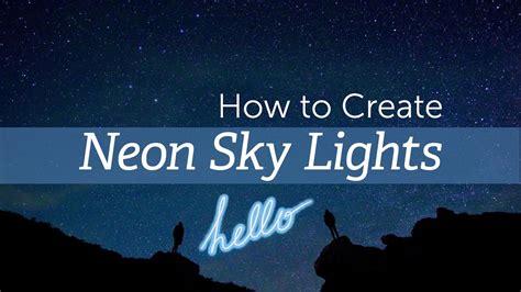 How to draw a fake neon light sign? How to Draw Neon Sky Lights With PicsArt - YouTube