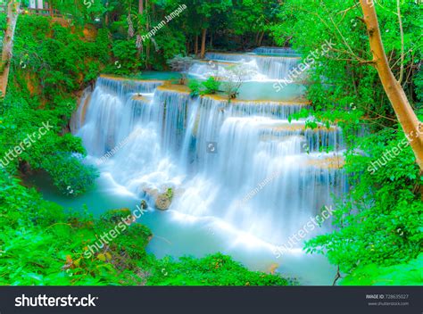 Erawan Waterfall National Park Waterfall Formed Stock Photo 728635027