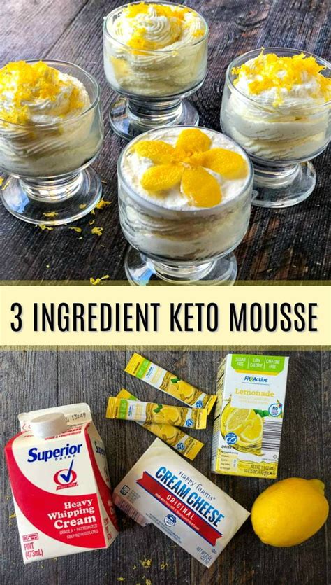 Lemon Keto Cheesecake Mousse Easy No Bake Dessert 3 Ingredients