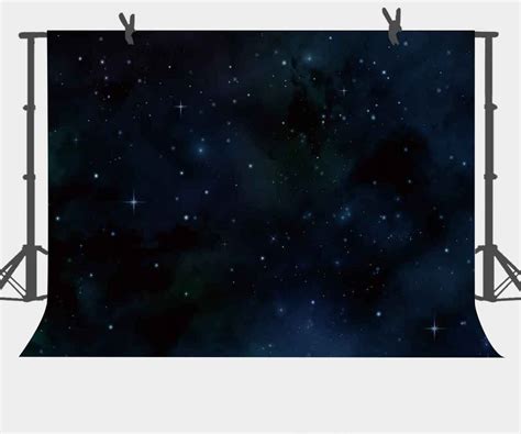 Hellodecor Polyester Fabric Background 7x5ft Night Starry Sky