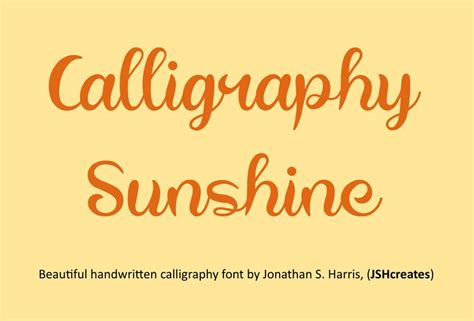 Calligraphy Sunshine Script Font Fontpicks Download Free Fonts