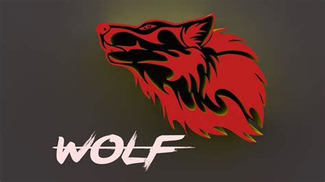 Orange Wolf Logo LogoDix