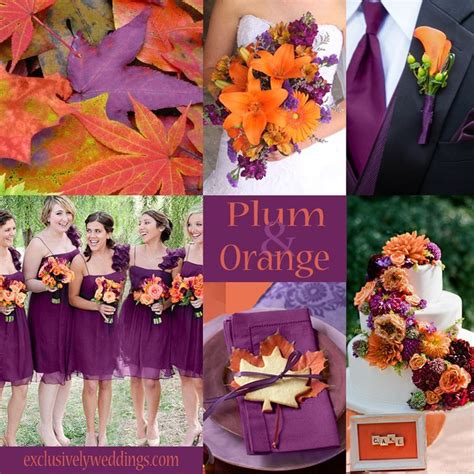 Plum And Orange Plum Wedding Colors Plum Wedding Orange Wedding Colors