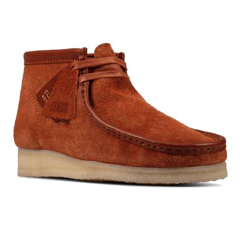 clarks originals wallabee boots hairy suede boots tan