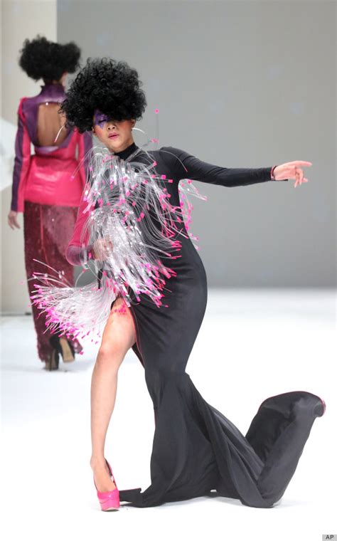 Model Falls On The Runway During French Couture 2012 Show In Singapore