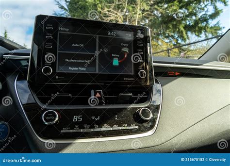 Dashboard Display Showing Hybrid Charging On A 2021 Toyota Corolla
