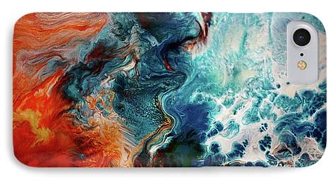 Lava And Water Abstract Painting By Lilia D