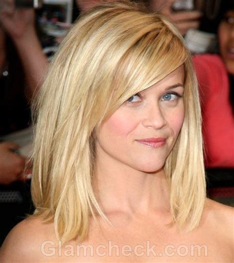 Reese Witherspoon Long Bob With Long Side Swept Bangs Bangs Reese Swept Witherspoon Long
