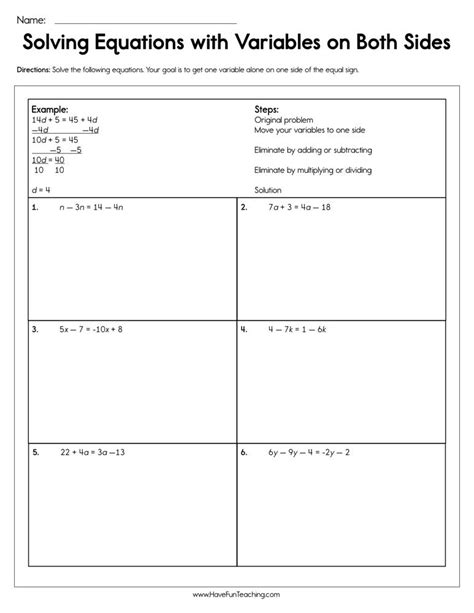 Enter your email and click email worksheet to get your pdf copy sent to your inbox. Algebra Resources | Have Fun Teaching