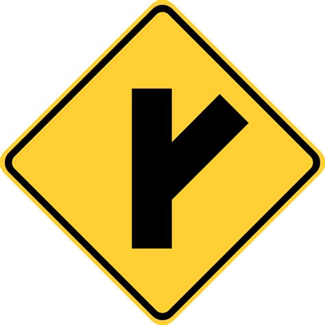 Traffic Signs Side Road At An Acute Angle 12 X 8 Peel N Stick Sign