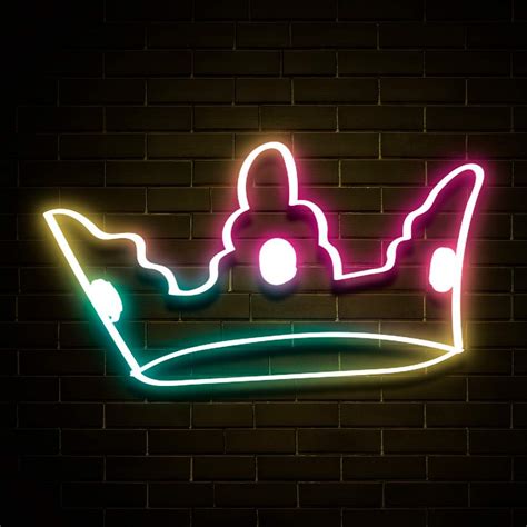 Psd Colorful Neon Glow Crown Free Psd Rawpixel