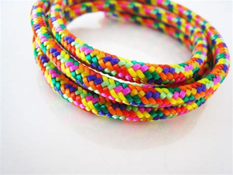 1 Yard Of 5mm Summer Colorful Rainbow Striped String Round Etsy