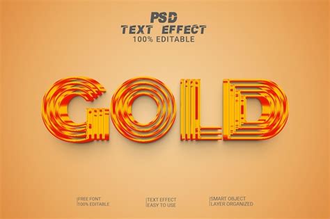 Premium Psd Gold Editable Text Style Effect