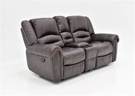 Torino Reclining Loveseat With Console Brown Home Furniture