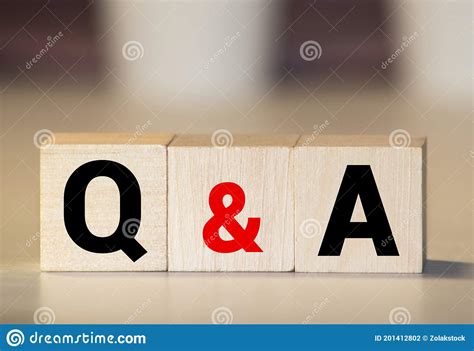 Q And A Or Questions And Answers Text On Black Block Stock Photo
