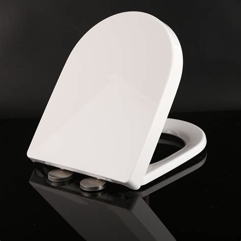Luxury D Shape Heavy Duty Soft Close White Toilet Seat With Top