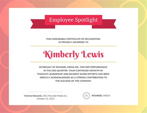 New Employee Anniversary Certificate Template Creating Your Personal