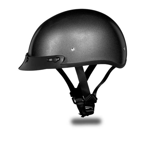 Dot Gun Metal Gray Motorcycle Half Helmet With Visor