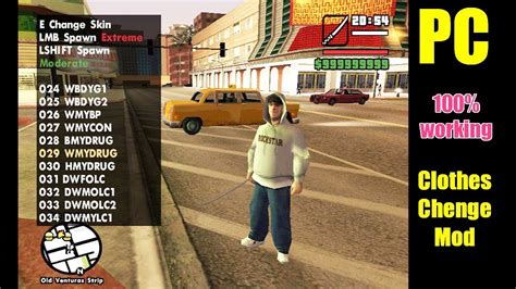 Gta San Andreas Change Clothes Cheat Mod For Pc Download Gta Mod Mafia