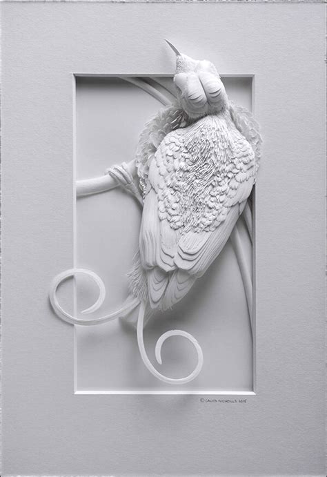 Unbelievable Delicate Paper Sculptures Of Birds By Calvin Nicholls