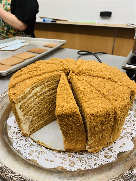 russian honey cake using the recipe by 20th century cafe r baking