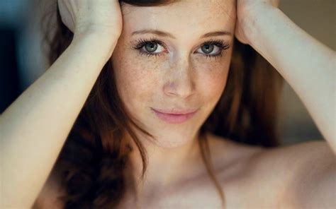 Women Freckles Brunette Brown Eyes Smooth Skin Wallpapers Hd