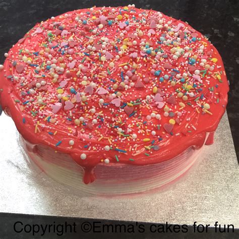 Emmas Cakes For Fun Pretty Pink Sprinkle Cake