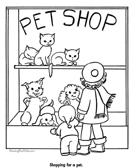 Pet Shop Cats Page To Color Coloring Home