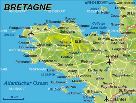 Bretagne Bretagne Frankreich Karte Frankreich Bretagne