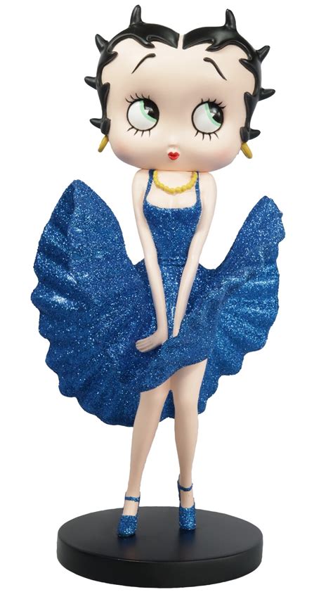 Betty Boop Cool Breeze Blue Glitter 32cm Figurine Sammeln And Seltenes