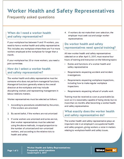 A workplace health and safety committees (hsc) is a formal committee established to facilitate cooperation between an employer and workers in developing and carrying out measures to ensure health and safety at work. WorkSafeBC