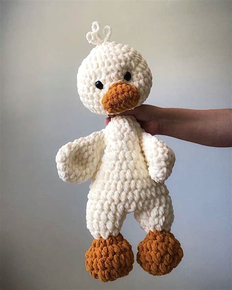 Duck Snuggler Duck Lovey Crochet Ducky Etsy