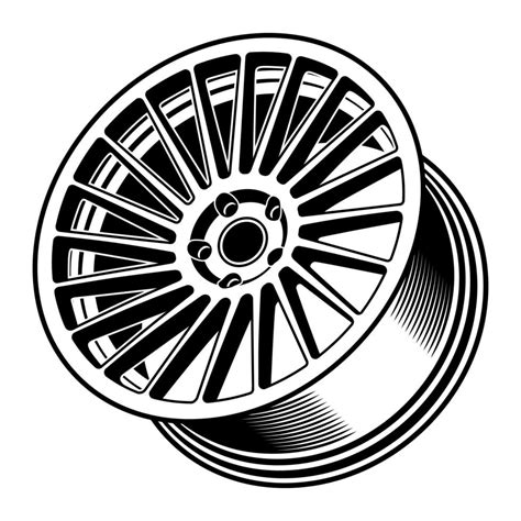 Car Wheel Illustration For Conceptual Design 2075508 Vector Art At