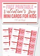Free Printable Valentine's Day Mini Cards for Kids - You're a ...