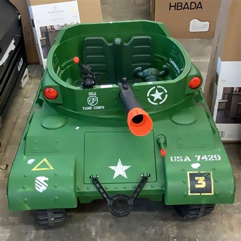 New Walmart Exclusive Adventure Force 24 Volt Thunder Tank Green Ride