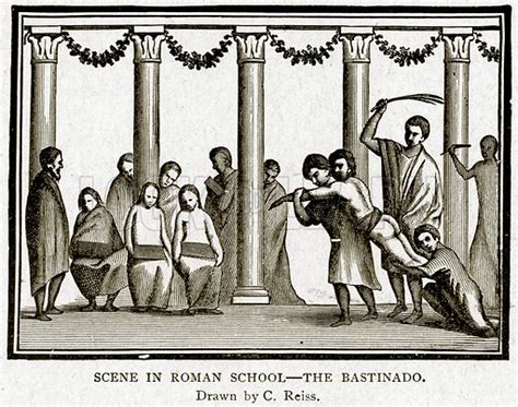 Scene In Roman School The Bastinado Look And Learn History Picture