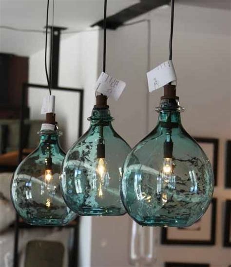 Wonderful Lighting Idea Using Blue Bottles Lights Decor Globe Lights