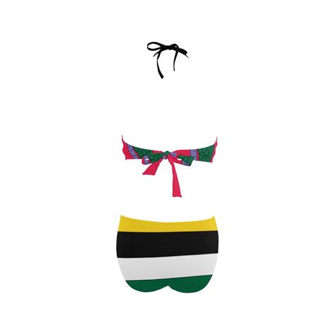 dominica flag women s fringe one piece swimsuit caribbean kulture creations