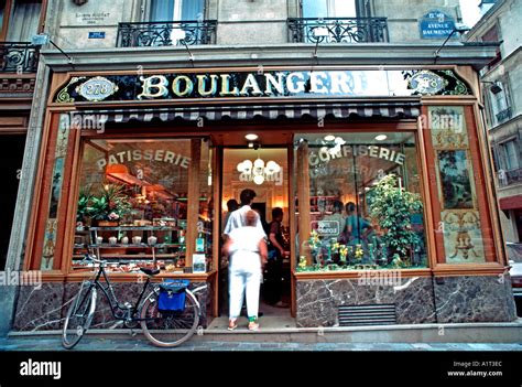 Vintage Französische Bäckerei Ladenfront Paris Frankreich