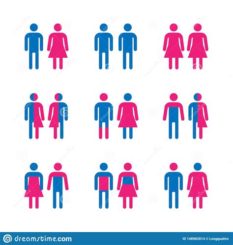 Gender Symbol Set Stock Vector Illustration Of Blue 148982814