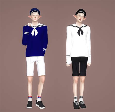 My Sims 4 Blog Sailor Shirt By Meeyoux